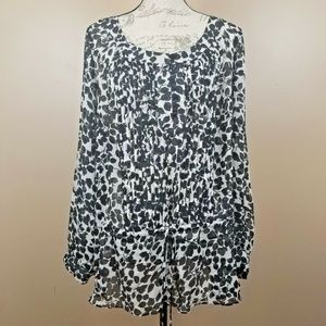George ME by Mark Eisen Plus Sz 4x Black White Top